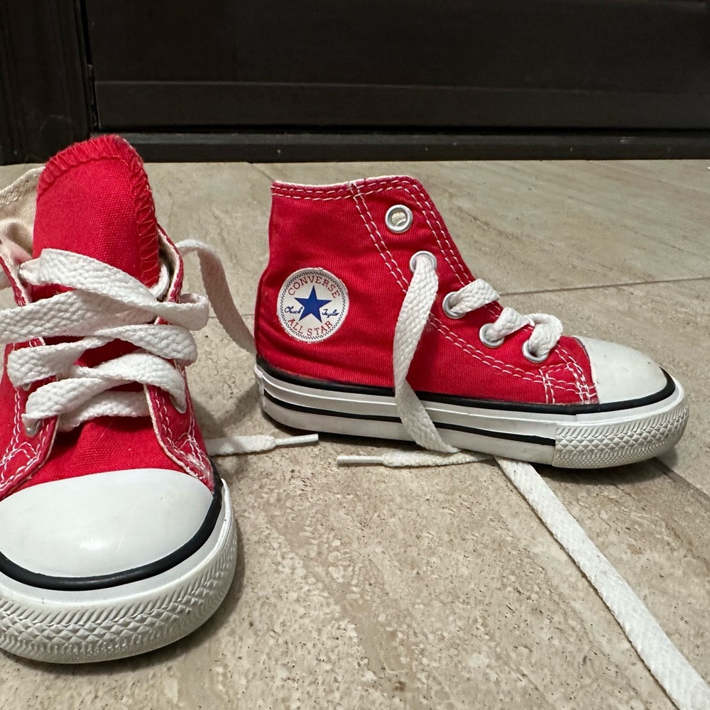 Converse Kids Red High-Top Sneakers